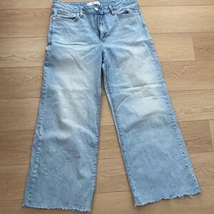 Mango Light Denim Wide-Leg Jeans